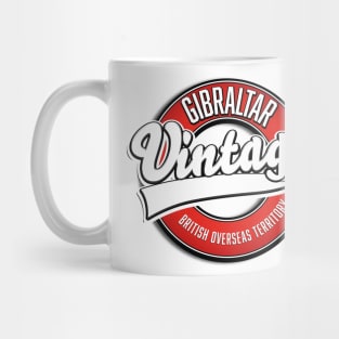 Gibraltar British Overseas Territory vintage logo Mug